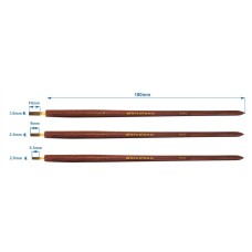 warcolours flat sable brush set - set of 3 brushes